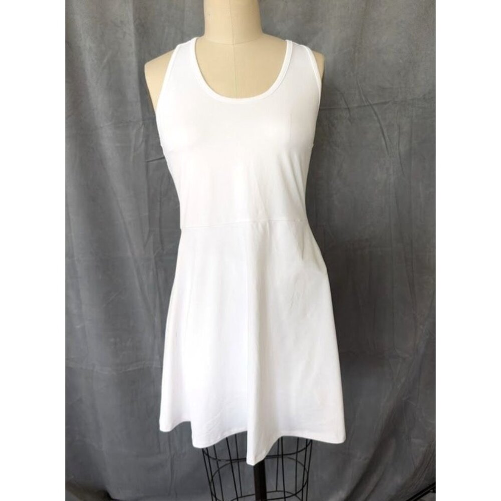 Prince Tennis Match Dress Women's Size Large White With Shorts Racerback NEW